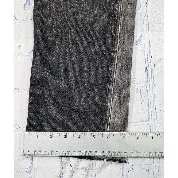 Pacsun Pants Gray Jeans High Rise Straight Frayed Hem Grunge Punk WOMENS SIZE 25 - Picture 8 of 12